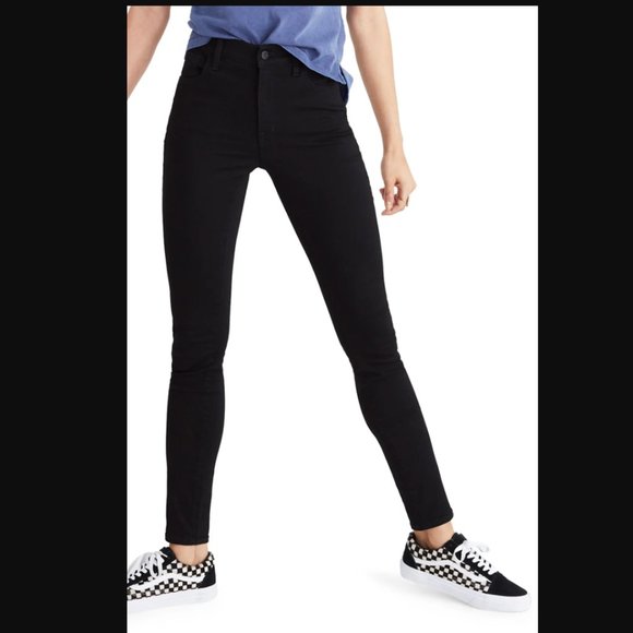 Madewell Roadtripper Skinny Jeans Black - Picture 1 of 8
